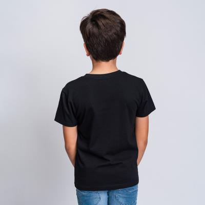 Camiseta Corta Single Jersey Punto Batman Negro 10 Años