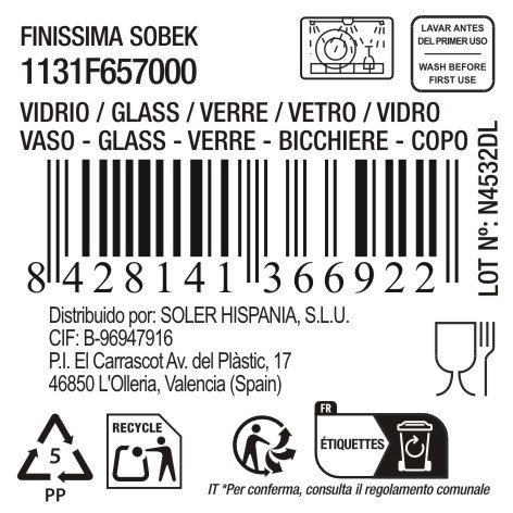 La Mediterranea Vaso Finissima Sobek 51cl MD