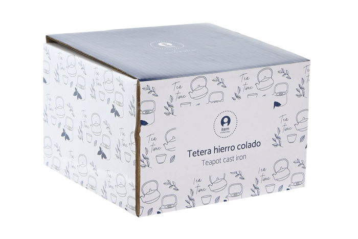 DKD Home Decor Tetera Oriental Amarillo Verde 11 x 13 x 11.6 cm Capacidad 350ml Hierro colado Inox Apto para Vitrocerámica Inducción Gas (2 Unidades)