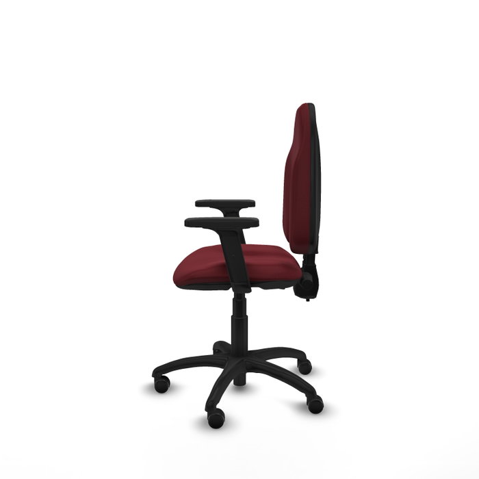 PIQUERAS Y CRESPO Silla de oficina Algarra Granate con Brazos 2D PIQUERAS Y CRESPO Silla de oficina Algarra Granate con Brazos 2D