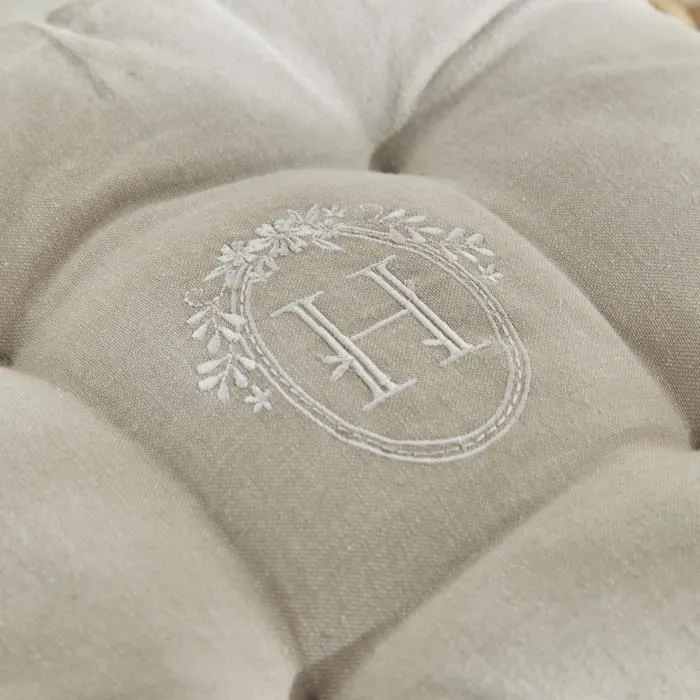 Today TOD1700240738217 Asiento acolchado - Chambray x Petite Broderie Berenice - 40 x 40 cm