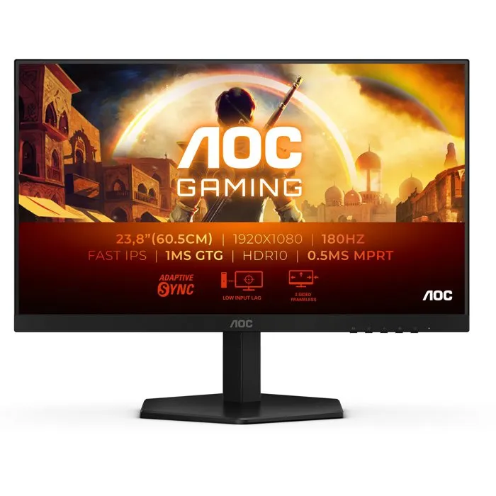 AOC G4 24G42E Monitor Gaming 23.8 Pulgadas Full HD Fast IPS 180Hz 1ms HDR10 Negro AOC G4 24G42E Monitor Gaming 23.8 Pulgadas Full HD Fast IPS 180Hz 1ms HDR10 Negro