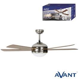 AVANT Ventilador de techo Avant gris/madera 132cm 65W con lámpara y mando
