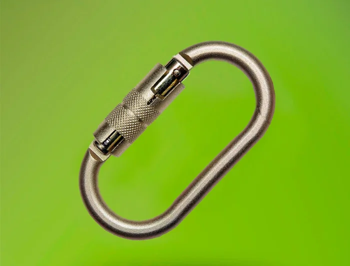 Faru Mosquetón Acero Galvanizado Automático con Virola 18 mm Resistencia 25 kn - Equipos Anticaídas