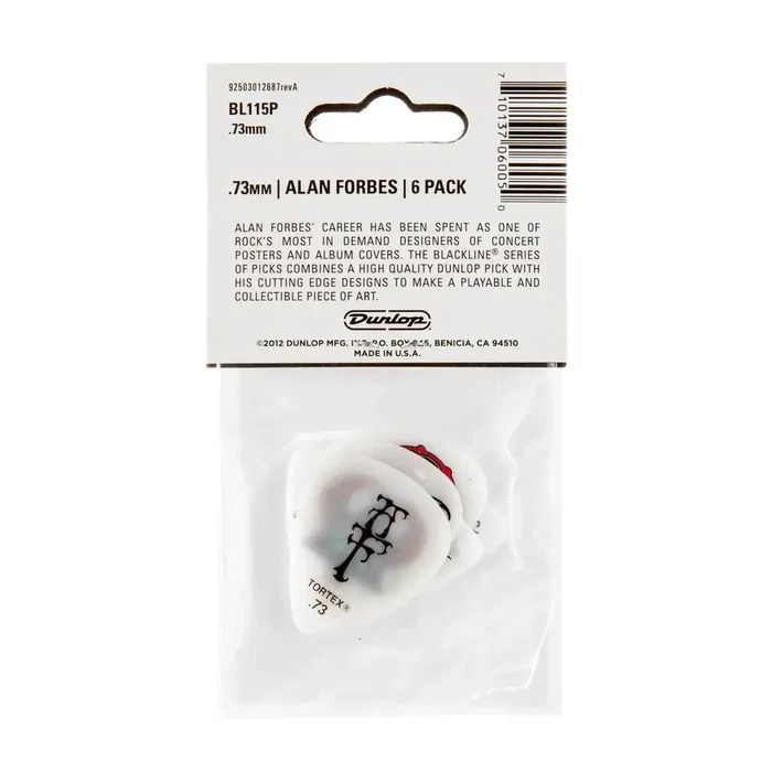 Dunlop Púas Alan Forbes Blackline Art (pack de 6) Dunlop Púas Alan Forbes Blackline Art (pack de 6)