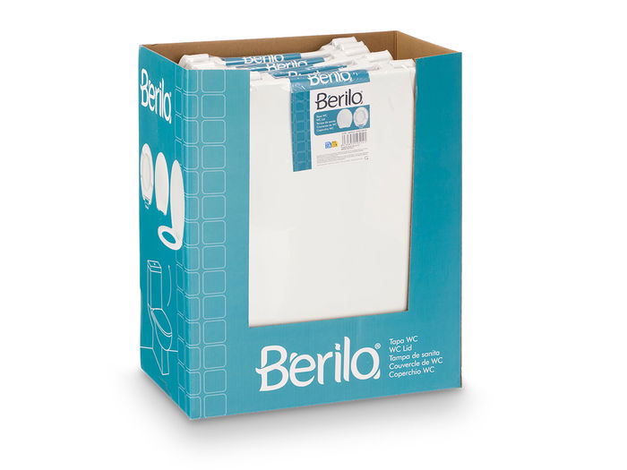 Berilo Tapa WC Blanca 40.5 x 3.5 x 35 cm (Set de 12)