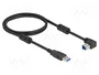 DeLOCK Cable USB 5 Gbps Tipo-A a Tipo-B 90° acodado hacia abajo 1 m