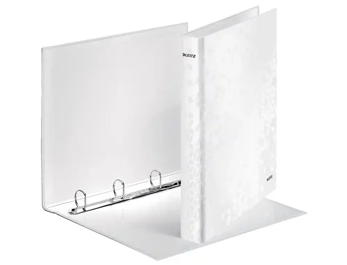 Leitz Carpeta de 2 Anillas 25 mm WOW Cartón Plastificado Din A4+ Blanco