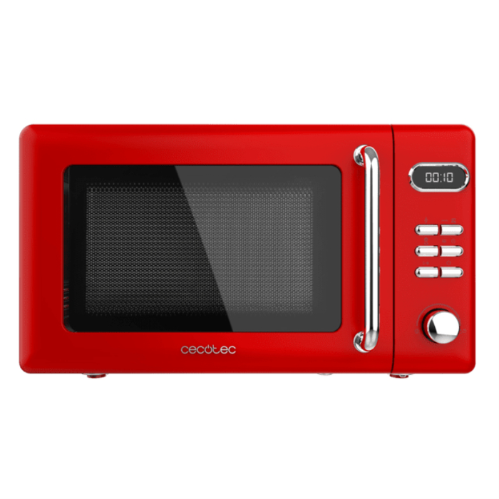 Cecotec 01715 Microondas Digital con Grill 20 L Rojo Vintage, 700W, 8 Programas y Bloqueo Infantil Cecotec 01715 Microondas Digital con Grill 20 L Rojo Vintage, 700W, 8 Programas y Bloqueo Infantil