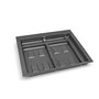 Emuca Base para contenedores de cajón cocina Recycle, 2 huecos, módulo 600mm, Plástico gris antracita