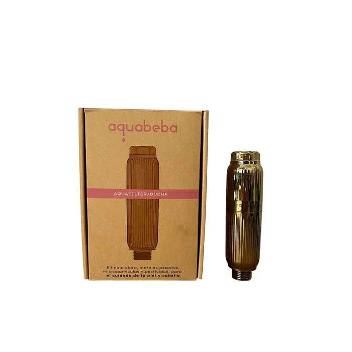 Aquabeba Filtro Ducha Aquafilter Gold Sistema de Filtración de Agua Conectado al Grifo Aquabeba Filtro Ducha Aquafilter Gold Sistema de Filtración de Agua Conectado al Grifo