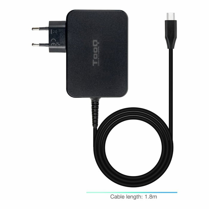 TooQ TQLC-USBCGAN100PD Cargador de Portátil GaN USB-C 100W Negro
