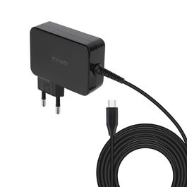 TOOQ Cargador portatil gan USB-C pd 100W, negro