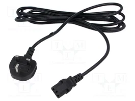 POS Cable de alimentación H03VV-F 3x0,75mm2 BS 1363 (G) a IEC C13
