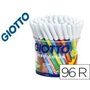 Giotto Rotulador Turbo Color Bote de 96 Unidades (12 Colores x 8) de cada color con Punta Bloqueada de 2,8 mm