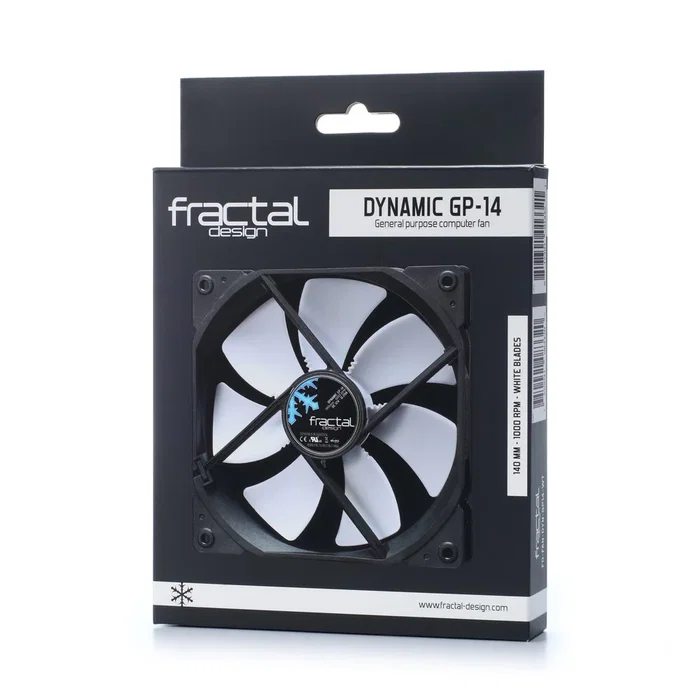 Fractal Design Dynamic GP-14 Blanco Ventilador de PC 140mm 1000 RPM 18.9 dB 68.4 CFM 0.71 mmH2O conector 3 pines