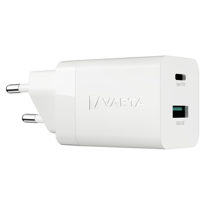 Varta Speed Charger 38W GaN con USB-C y USB-A, Blanco Varta Speed Charger 38W GaN con USB-C y USB-A, Blanco