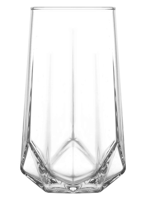 Hermia LV-VLR374-354F Juego de Copas de Vidrio Transparente para Mesa, Set de 12 Piezas (6 Copas de 460 ml y 6 Copas de 400 ml)