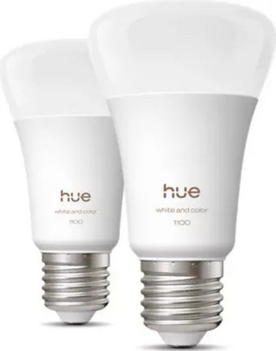 Philips Hue Pack de 2 bombillas LED A60 Luz blanca y de colores E27