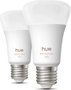 Philips Hue Pack de 2 bombillas LED A60 Luz blanca y de colores E27