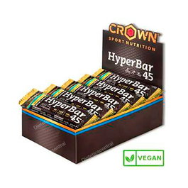 CROWN SPORT NUTRITION Hyperbar 45 Neutro + Cafeína Gominolas Energéticas Sabor Neutro 10 x 60g