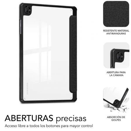 Subblim Funda Clear Shock Case para Samsung Galaxy Tab A11 8,7" SM-X130/SM-X135 Negra