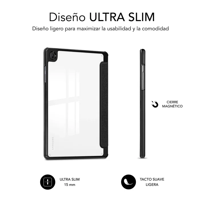 Subblim Funda tipo libro para Samsung Galaxy Tab A11 (8.7") Negro - Modelo SUBCST-5SC040 - Protección con portabolígrafo y poliuretano