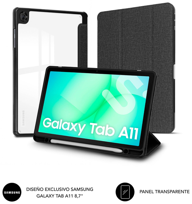 Subblim Clear Shock Case para Samsung Galaxy Tab A11 8,7 pulg. Negro