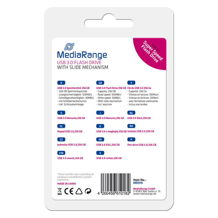 MEDIARANGE MR919 USB 256 GB