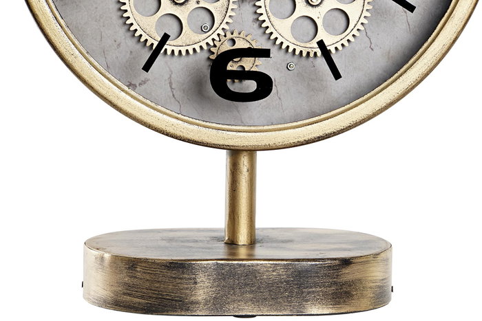 DKD Home Decor Reloj de Sobremesa de Hierro Dorado 30x7,5x41 cm DKD Home Decor Reloj de Sobremesa de Hierro Dorado 30x7,5x41 cm