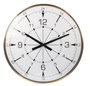 DKD Home Decor Reloj de Pared Loft Dorado Blanco Metal Cristal Brújula 60 x 60 cm