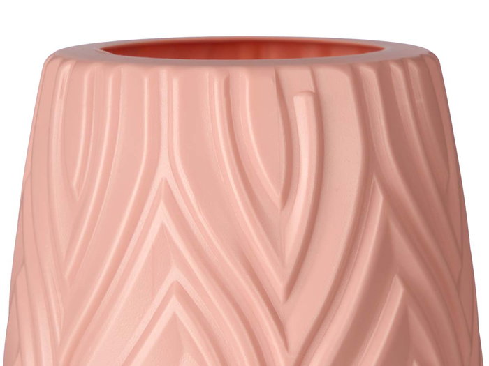 Giftdecor Jarron Ovalado Plástico Relieve 23 cm Surtidos Colores Azul Blanco Rosa (Set de 24)