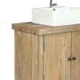DKD Home Decor Mueble de Baño Alpino Natural Blanco Mango y Cerámica 56 x 95 x 81 cm