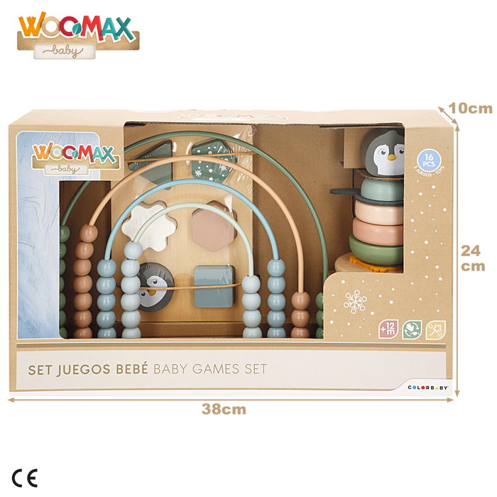 WOOMAX Set de Juegos de Madera para Bebé WOOMAX Set de Juegos de Madera para Bebé