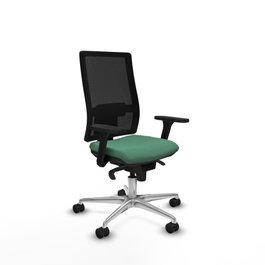 PIQUERAS Y CRESPO Silla de oficina Horna con mecanismo Sincro Verde esmeralda y Negro