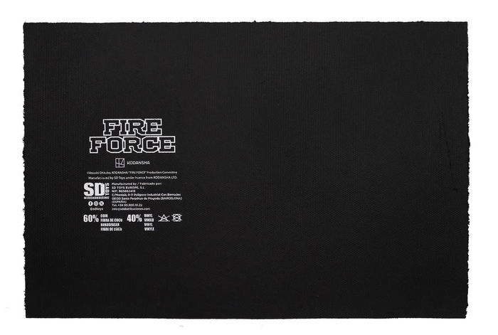 SD Toys Felpudo Fibra de Coco 60x40 cm Logo Fire Force, Colección Anime