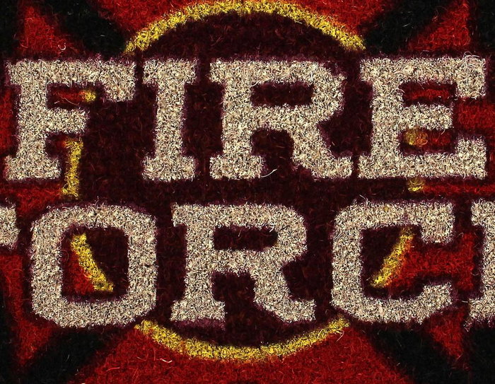 SD Toys Felpudo Fibra de Coco 60x40 cm Logo Fire Force, Colección Anime