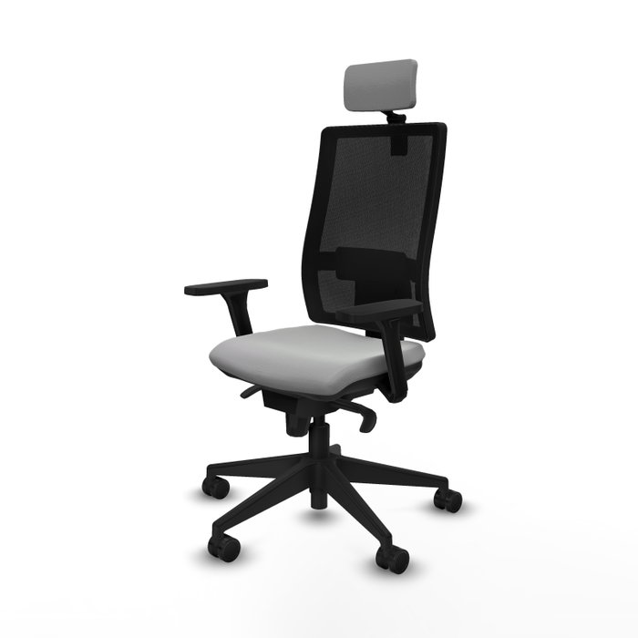 PIQUERAS Y CRESPO Silla de oficina Horna con Mecanismo Sincro, Gris claro y Negro