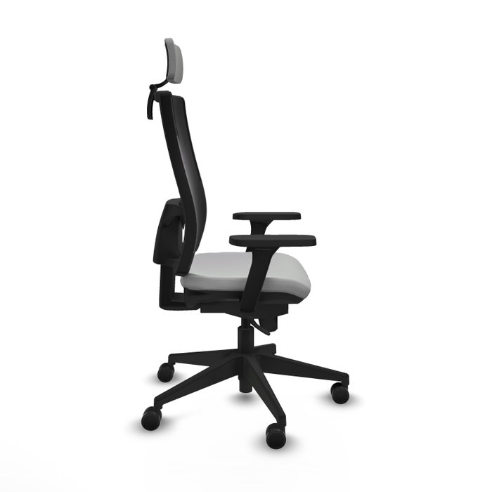 PIQUERAS Y CRESPO Silla de oficina Horna con Mecanismo Sincro, Gris claro y Negro