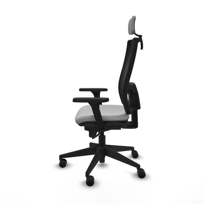 PIQUERAS Y CRESPO Silla de oficina Horna con Mecanismo Sincro, Gris claro y Negro