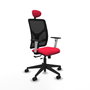 PIQUERAS Y CRESPO Silla de oficina Motilla con mecanismo Sincro/Traslack, Rojo y Negro