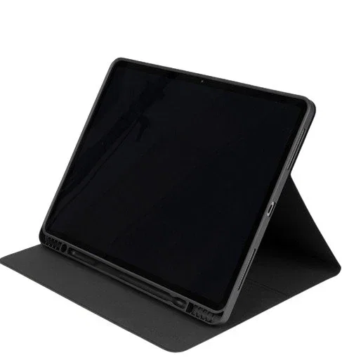 Tucano IPDA13M2UPP-BK - Funda Folio Negra para Tablet iPad Air 13 M2, iPad Pro 12.9" (4th, 5th, 6th gen) - Plástico PU, Portabolígrafo, Resistente a Rayones