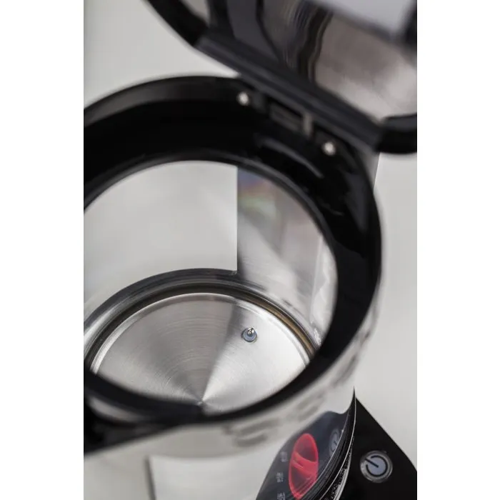 Bodum Bistro Hervidor Eléctrico 11659 - 1.1L, 1500W, Negro, con Selector de Temperatura y Resistencia Oculta