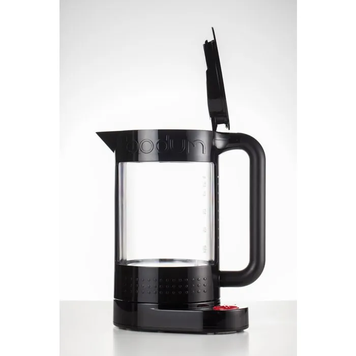 Bodum Bistro Hervidor Eléctrico 11659 - 1.1L, 1500W, Negro, con Selector de Temperatura y Resistencia Oculta