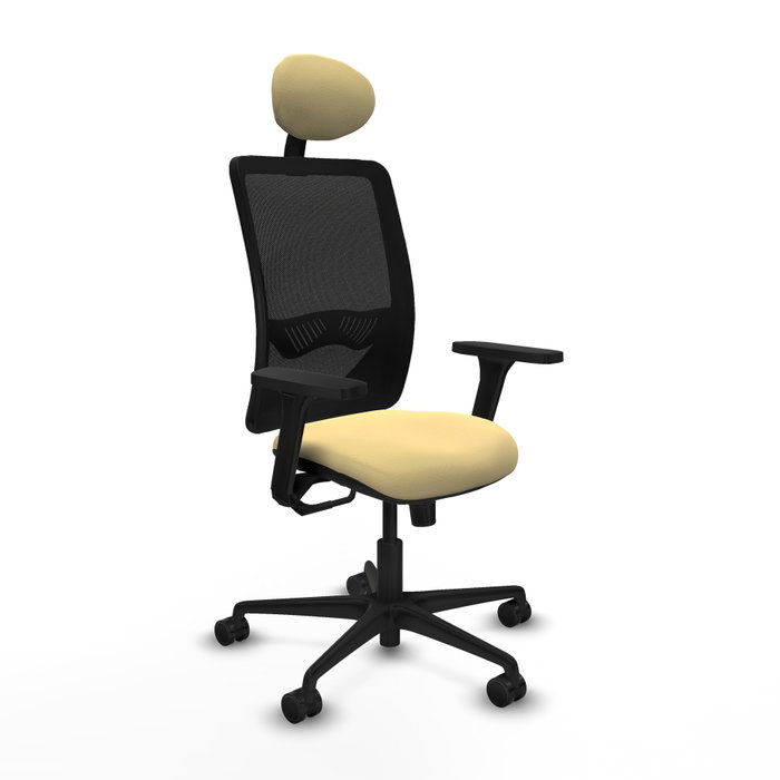 PIQUERAS Y CRESPO Silla de oficina Zulema con mecanismo Sincro, Crema y Negro PIQUERAS Y CRESPO Silla de oficina Zulema con mecanismo Sincro, Crema y Negro