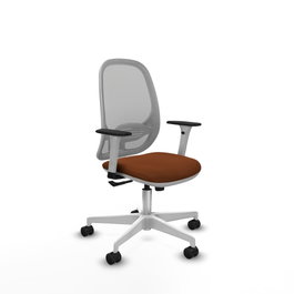 PIQUERAS Y CRESPO Silla de oficina Cilanco con mecanismo Sincro, Marrón y Gris
