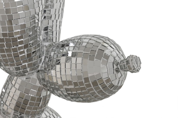 DKD Home Decor Figura Perrito globo Plateado Resina Espejo 12 x 26 x 26 cm