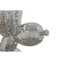 DKD Home Decor Figura de Perrito Globo Plateada con Espejo