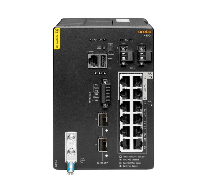 HP Enterprise HPE Aruba CX 4100i Switch 12G 8 Port Class 4 PoE y 4 Port Class 6 PoE 2 SFP+