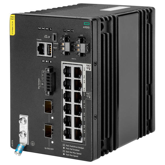 HP Enterprise HPE Aruba CX 4100i Switch 12G 8 Port Class 4 PoE y 4 Port Class 6 PoE 2 SFP+